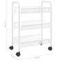 Carrito de cocina 3 niveles hierro blanco 46x26x64 cm de vidaXL, Carros de cocina y comedor - Ref: Foro24-336323, Precio: 43,...