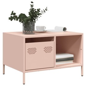Mesa de centro acero laminado en frío rosa 68,5x50x43,5 cm en Mesas de centro | Comprar online en Foru.es