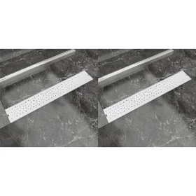 Lineare Duschrinne 2 Stück Blase 730x140 mm Edelstahl von vidaXL, Abflüsse - Ref: Foro24-275967, Preis: 89,71 €, Rabatt: %