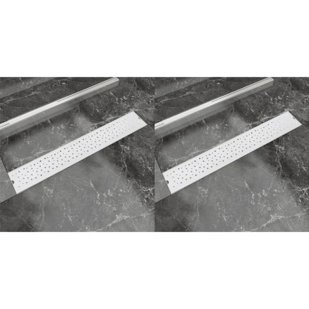 Desagüe ducha lineal 2 pzs burbuja 730x140 mm acero inoxidable de vidaXL, Desagües - Ref: Foro24-275967, Precio: 91,09 €, Des...