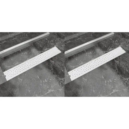 Linear shower drain 2 pieces bubble 730x140 mm stainless steel by vidaXL, Drains - Ref: Foro24-275967, Price: 89,71 €, Discou...