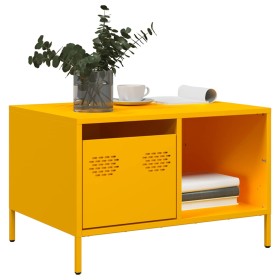 Mesa de centro acero laminado en frío amarillo 68,5x50x43,5 cm en Mesas de centro | Comprar online en Foru.es