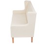 Conjunto de sofás 2 piezas tela blanco crema de vidaXL, Sofás - Ref: Foro24-274928, Precio: 586,02 €, Descuento: %
