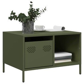 Mesa de centro acero laminado frío verde oliva 68,5x50x43,5cm en Mesas de centro | Comprar online en Foru.es