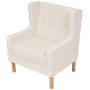 Conjunto de sofás 2 piezas tela blanco crema de vidaXL, Sofás - Ref: Foro24-274928, Precio: 586,02 €, Descuento: %