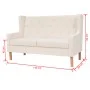Conjunto de sofás 2 piezas tela blanco crema de vidaXL, Sofás - Ref: Foro24-274928, Precio: 576,63 €, Descuento: %