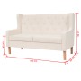 Conjunto de sofás 2 piezas tela blanco crema de vidaXL, Sofás - Ref: Foro24-274928, Precio: 586,02 €, Descuento: %