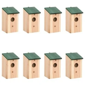 Bird house 8 units wood 12x12x22 cm by vidaXL, Birdhouses - Ref: Foro24-276006, Price: 65,30 €, Discount: %