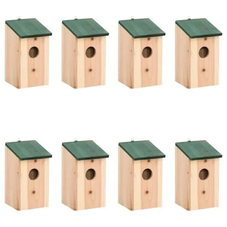 Casa para pájaros 8 unidades madera 12x12x22 cm de vidaXL, Pajareras - Ref: Foro24-276006, Precio: 65,30 €, Descuento: %