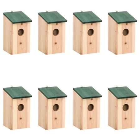Casa para pájaros 8 unidades madera 12x12x22 cm de vidaXL, Pajareras - Ref: Foro24-276006, Precio: 51,07 €, Descuento: %
