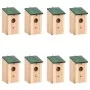 Casa para pájaros 8 unidades madera 12x12x22 cm de vidaXL, Pajareras - Ref: Foro24-276006, Precio: 65,30 €, Descuento: %
