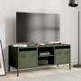 Mueble TV acero laminado en frío verde oliva 101,5x39x43,5 cm en Muebles TV | Comprar online en Foru.es