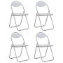 Sillas de comedor plegables 4 unidades cuero sintético blanco de vidaXL, Sillas de comedor - Ref: Foro24-278595, Precio: 130,...