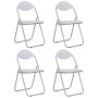 Sillas de comedor plegables 4 unidades cuero sintético blanco de vidaXL, Sillas de comedor - Ref: Foro24-278595, Precio: 131,...