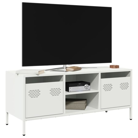 Mueble para TV acero laminado en frío blanco 101,5x39x43,5 cm en Muebles TV | Comprar online en Foru.es