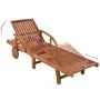 Sun loungers 2 units and solid acacia wood table by vidaXL, Loungers - Ref: Foro24-274662, Price: 396,19 €, Discount: %