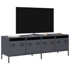 Mueble de TV acero laminado en frío antracita 135x39x43,5 cm en Muebles TV | Comprar online en Foru.es