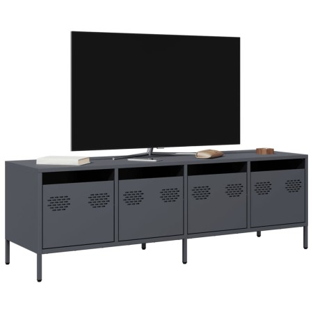 Mueble de TV acero laminado en frío antracita 135x39x43,5 cm en Muebles TV | Comprar online en Foru.es