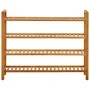 Zapatero con 4 estantes madera maciza de roble 100x27x80 cm de vidaXL, Zapateros y organizadores de calzado - Ref: Foro24-331...