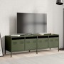 Mueble TV acero laminado en frío verde oliva 135x39x43,5 cm en Muebles TV | Comprar online en Foru.es