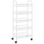 Carrito de cocina 5 niveles hierro blanco 46x26x105 cm de vidaXL, Carros de cocina y comedor - Ref: Foro24-336329, Precio: 63...