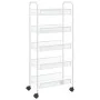 Carrito de cocina 5 niveles hierro blanco 46x26x105 cm de vidaXL, Carros de cocina y comedor - Ref: Foro24-336329, Precio: 62...