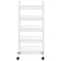 Carrito de cocina 5 niveles hierro blanco 46x26x105 cm de vidaXL, Carros de cocina y comedor - Ref: Foro24-336329, Precio: 63...