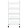 Carrito de cocina 5 niveles hierro blanco 46x26x105 cm de vidaXL, Carros de cocina y comedor - Ref: Foro24-336329, Precio: 62...