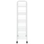 Carrito de cocina 5 niveles hierro blanco 46x26x105 cm de vidaXL, Carros de cocina y comedor - Ref: Foro24-336329, Precio: 63...