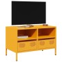 Mueble TV acero laminado en frío amarillo mostaza 68x39x43,5 cm en Muebles TV | Comprar online en Foru.es