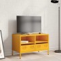 Mueble TV acero laminado en frío amarillo mostaza 68x39x43,5 cm en Muebles TV | Comprar online en Foru.es