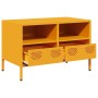 Mueble TV acero laminado en frío amarillo mostaza 68x39x43,5 cm en Muebles TV | Comprar online en Foru.es