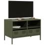 Mueble para TV acero laminado en frío verde oliva 68x39x43,5 cm en Muebles TV | Comprar online en Foru.es
