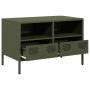 Mueble para TV acero laminado en frío verde oliva 68x39x43,5 cm en Muebles TV | Comprar online en Foru.es