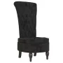 Sillón de respaldo alto con botones terciopelo negro de vidaXL, Sillas poltrona - Ref: Foro24-352468, Precio: 165,47 €, Descu...