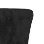 Sillón de respaldo alto con botones terciopelo negro de vidaXL, Sillas poltrona - Ref: Foro24-352468, Precio: 165,47 €, Descu...