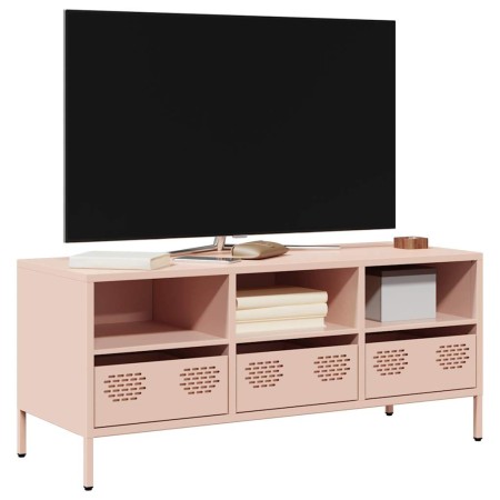 Mueble para TV acero laminado en frío rosa 101,5x39x43,5 cm en Muebles TV | Comprar online en Foru.es