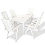 Juego de comedor de jardín 7 piezas plástico blanco de vidaXL, Conjuntos de jardín - Ref: Foro24-275075, Precio: 643,85 €, De...