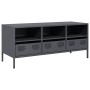 Mueble de TV acero laminado en frío antracita 101,5x39x43,5 cm en Muebles TV | Comprar online en Foru.es