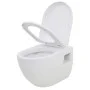 Inodoro suspendido de pared con cisterna oculta cerámica blanco de vidaXL, Baños - Ref: Foro24-275791, Precio: 316,34 €, Desc...