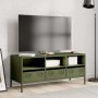 Mueble TV acero laminado en frío verde oliva 101,5x39x43,5 cm en Muebles TV | Comprar online en Foru.es