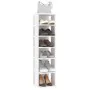 Muebles zapateros 2 uds contrachapada blanco 27,5x27x102 cm de vidaXL, Zapateros y organizadores de calzado - Ref: Foro24-808...