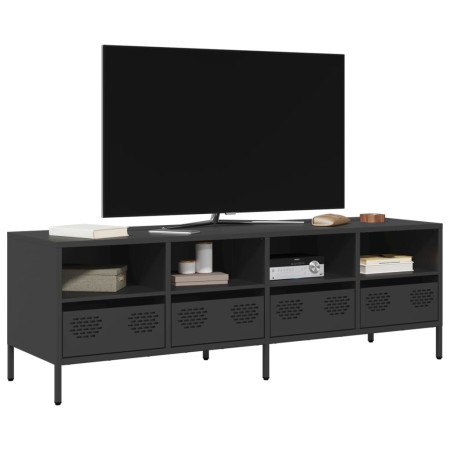 Mueble para TV acero laminado en frío negro 135x39x43,5 cm en Muebles TV | Comprar online en Foru.es
