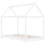 Estructura de cama infantil madera maciza pino blanco 90x200 cm de vidaXL, Cunas y camas para niños - Ref: Foro24-283351, Pre...