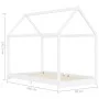 Estructura de cama infantil madera maciza pino blanco 90x200 cm de vidaXL, Cunas y camas para niños - Ref: Foro24-283351, Pre...