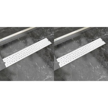 Desagüe ducha lineal 2 pzs burbuja 630x140 mm acero inoxidable de vidaXL, Desagües - Ref: Foro24-275966, Precio: 82,35 €, Des...