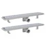 Linear shower drain 2 pcs bubble 630x140 mm stainless steel by vidaXL, Drains - Ref: Foro24-275966, Price: 78,59 €, Discount: %