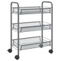 Carrito de cocina 3 niveles hierro gris 46x26x64 cm de vidaXL, Carros de cocina y comedor - Ref: Foro24-336324, Precio: 40,05...