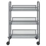 Carrito de cocina 3 niveles hierro gris 46x26x64 cm de vidaXL, Carros de cocina y comedor - Ref: Foro24-336324, Precio: 40,05...