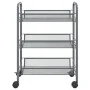 Kitchen cart 3 levels gray iron 46x26x64 cm by vidaXL, Kitchen and dining carts - Ref: Foro24-336324, Price: 39,58 €, Discoun...